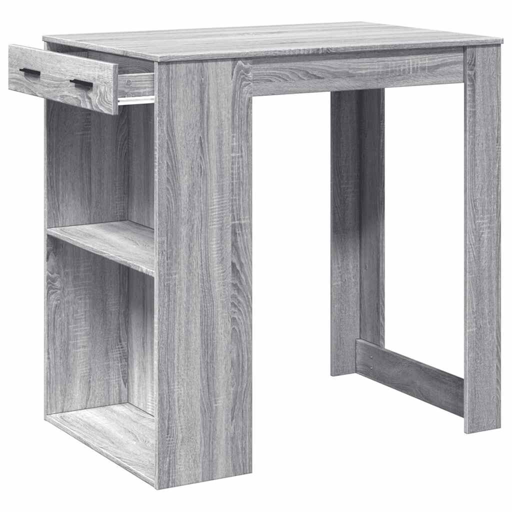 vidaXL Τραπέζι Μπαρ Γκρι Sonoma 102x70x103,5 εκ. Επεξεργ. Ξύλο