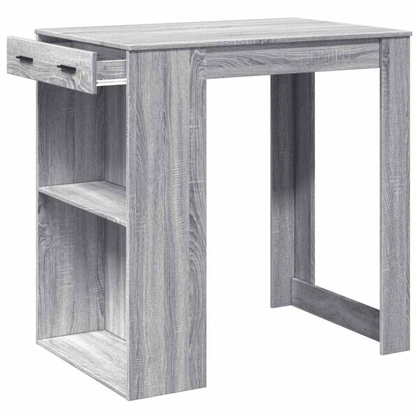 vidaXL Τραπέζι Μπαρ Γκρι Sonoma 102x70x103,5 εκ. Επεξεργ. Ξύλο