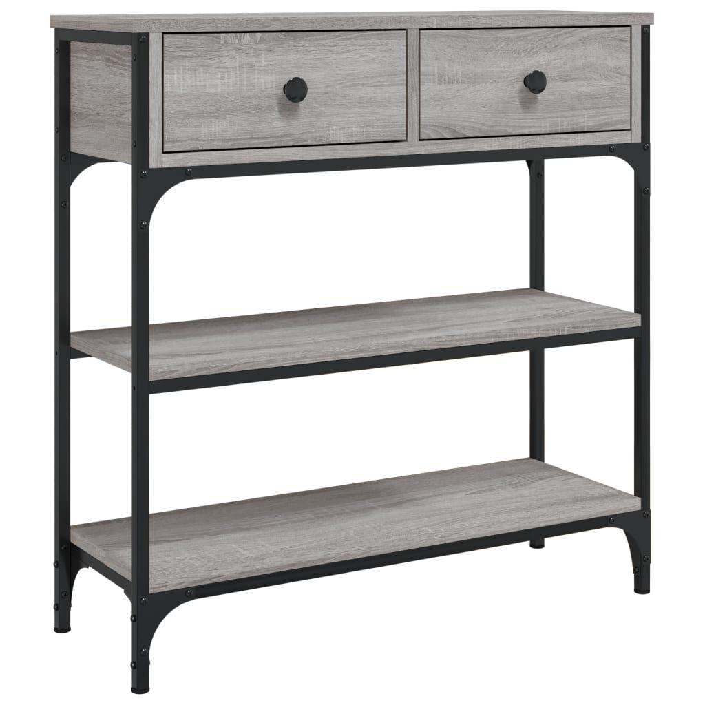 vidaXL Τραπέζι Κονσόλα Γκρι Sonoma 72,5x25x75 εκ. Επεξεργασμένο Ξύλο