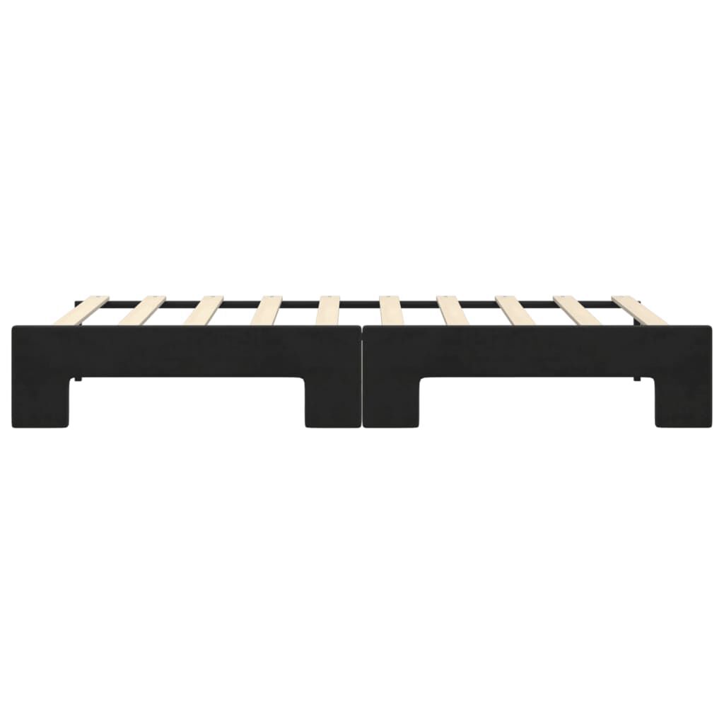 vidaXL Καναπές Κρεβάτι Συρόμενος Μαύρος 90x190 εκ. Βελούδινος