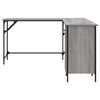 vidaXL Γραφείο Γκρι Sonoma 141x141x75 εκ. από Επεξεργασμένο Ξύλο