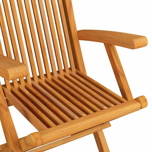 vidaXL Καρέκλες Κήπου 2 τεμ. από Μασίφ Ξύλο Teak με Κρεμ Μαξιλάρια