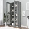vidaXL Βιτρίνα Γκρι Sonoma 82,5x30,5x185 εκ. από Επεξεργασμένο Ξύλο