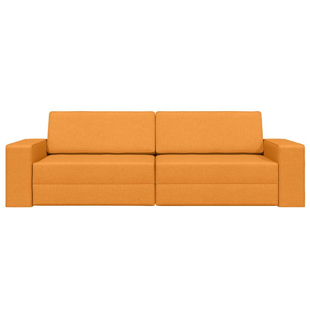 vidaXL Καναπές Κρεβάτι 2-σε-1 Σκούρα Κίτρινη 245x150x60.5 cm Ύφασμα