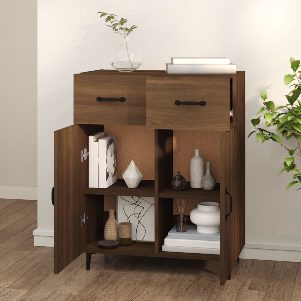 vidaXL Ντουλάπι Καφέ Δρυς 69,5 x 34 x 90 εκ. Επεξεργασμένο Ξύλο