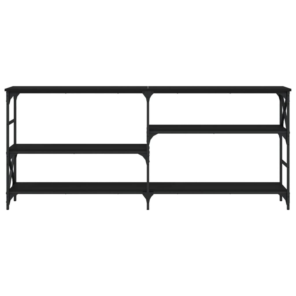 vidaXL Τραπέζι Κονσόλα Μαύρο 180x29x76,5 εκ. Επεξεργασμένο Ξύλο