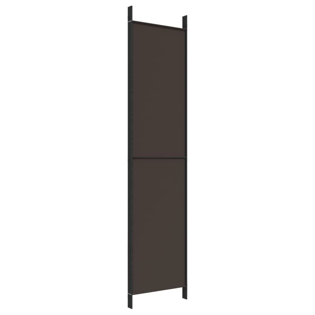vidaXL Διαχωριστικό Δωματίου με 4 Πάνελ Καφέ 200 x 220 εκ. Υφασμάτινο