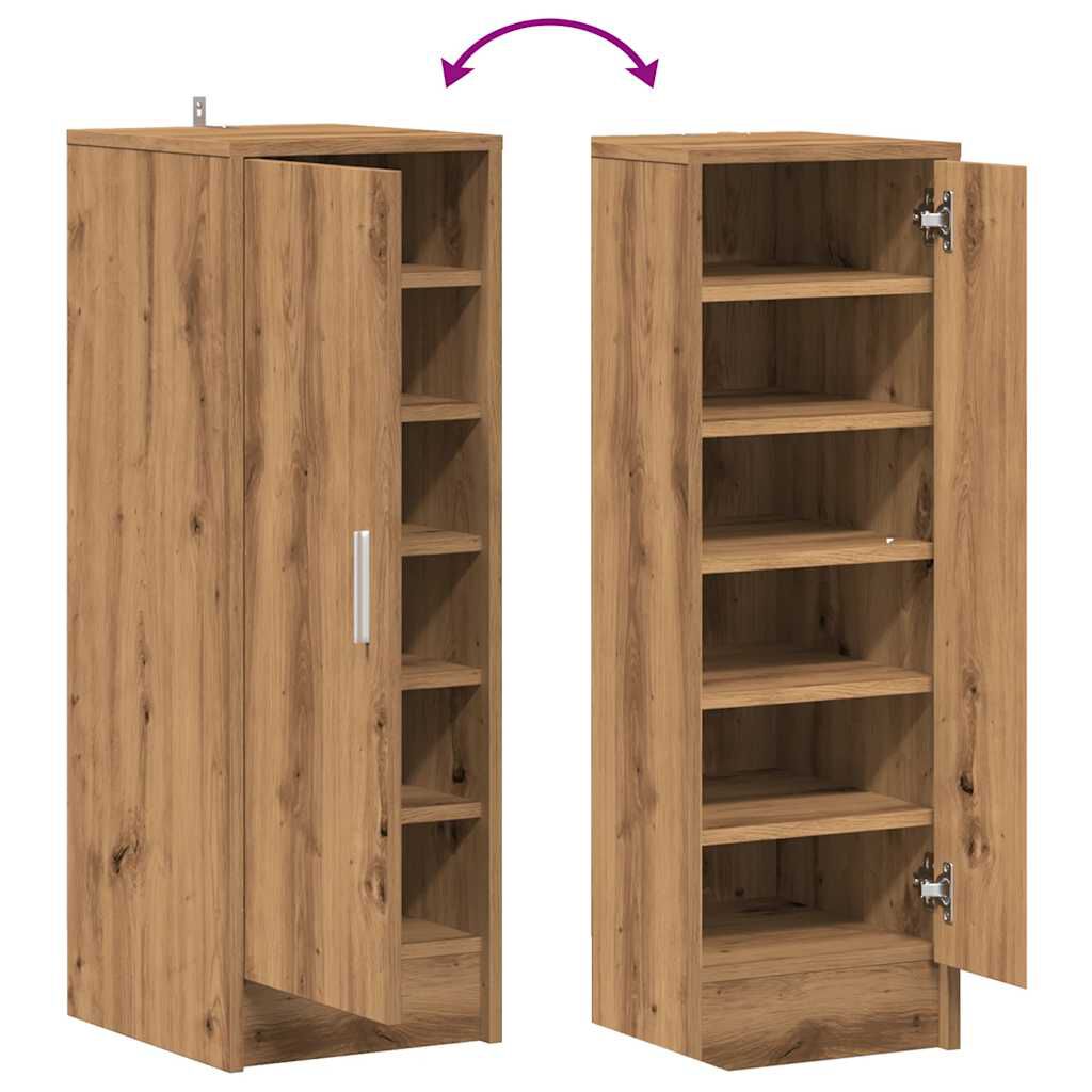 vidaXL Ντουλάπι παπουτσιών Artisan Oak 32x35x92 cm Κατασκευασμένο ξύλο