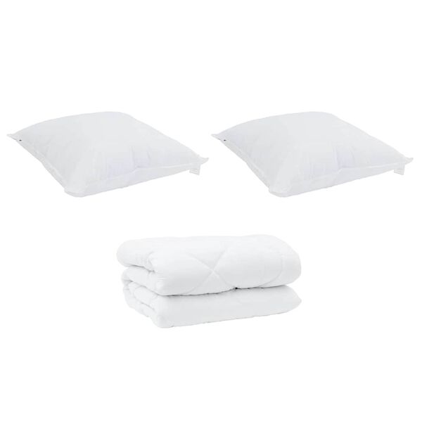 vidaXL Χειμερινό Παπλωματοθήκη 3 pcs Λευκό 200 x 220 cm Μικροΐνες
