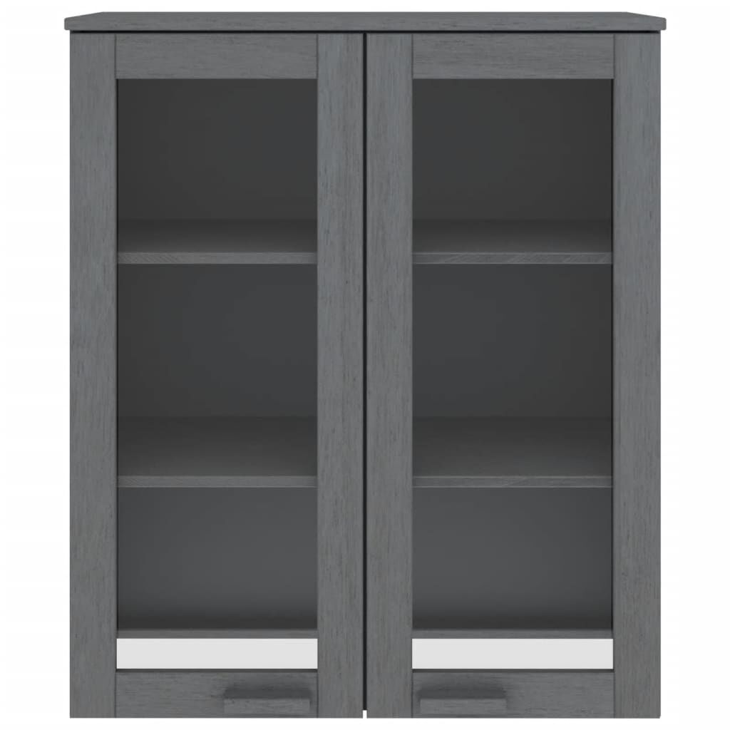 vidaXL Πάνω Μέρος Ντουλαπιού HAMAR Γκρι 85x35x100 εκ. Μασίφ Πεύκο