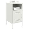 vidaXL Κομοδίνο Λευκό 36x39x68 εκ. από Χάλυβα