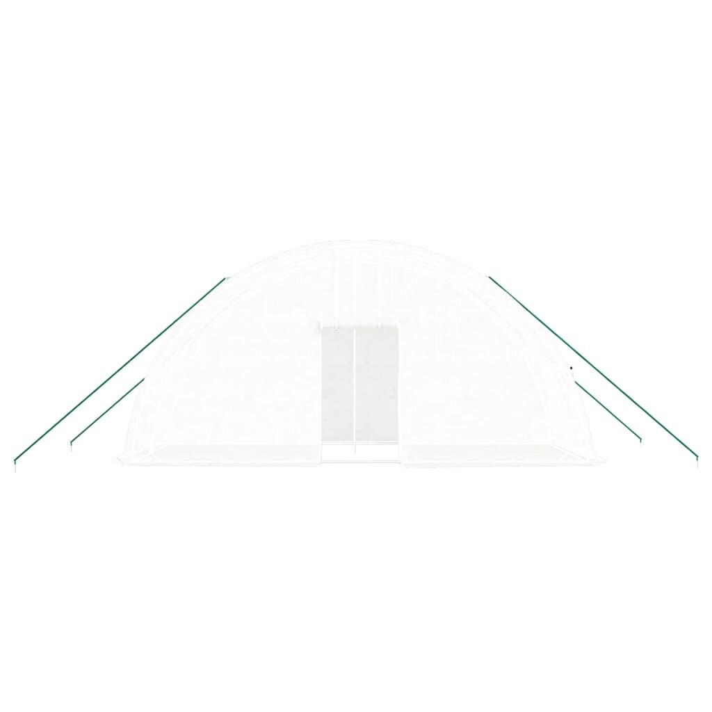 vidaXL Θερμοκήπιο με Ατσάλινο Πλαίσιο Λευκό 12 μ² 6 x 2 x 2,85 μ.