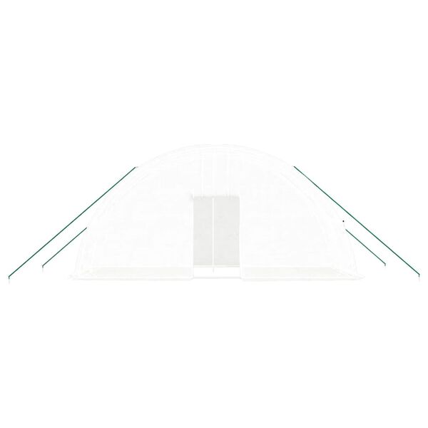 vidaXL Θερμοκήπιο με Ατσάλινο Πλαίσιο Λευκό 12 μ² 6 x 2 x 2,85 μ.