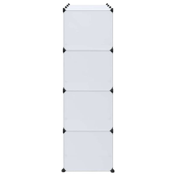 vidaXL Ντουλάπα Σπονδυλωτή 9 Τμήματα Άσπρη 109x36,5x143 εκ.