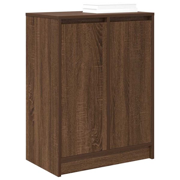 vidaXL Παπουτσοθήκη Καφέ Δρυς 57x34x76 εκ. από Επεξεργασμένο Ξύλο