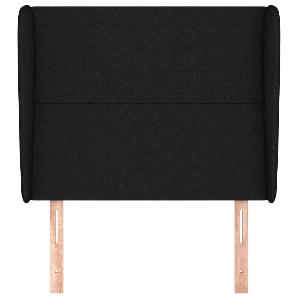 vidaXL Κεφαλάρι με Πτερύγια Μαύρο 83x23x118/128 εκ. Υφασμάτινο