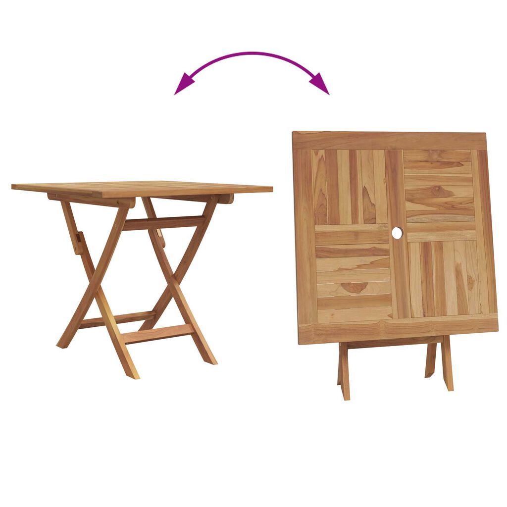 vidaXL Σετ Τραπεζαρίας Κήπου 2 pcs Καφέ Μασίφ ξύλο teak
