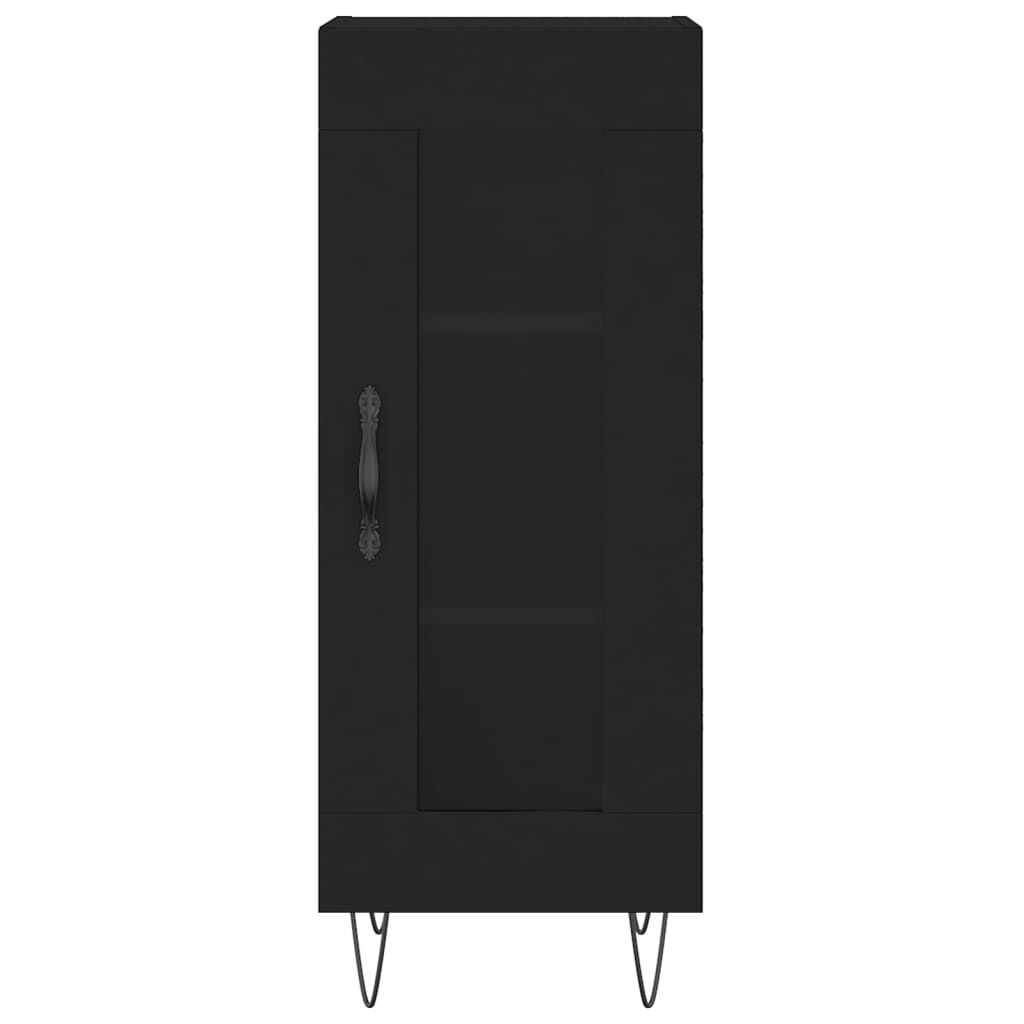vidaXL Ντουλάπι Μαύρο 34,5 x 34 x 180 εκ. από Επεξεργασμένο Ξύλο