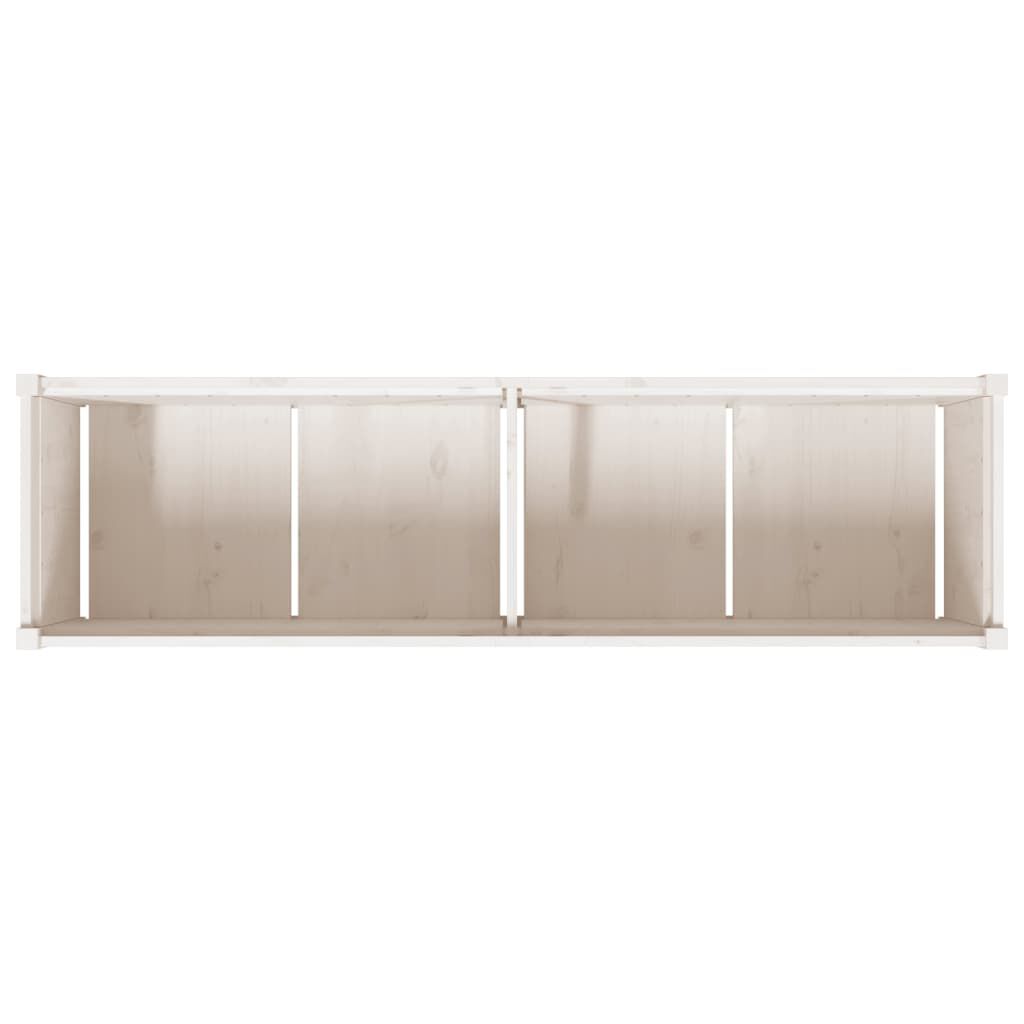 vidaXL Ζαρντινιέρα Λευκή 180x50x50 εκ. από Μασίφ Ξύλο Πεύκου