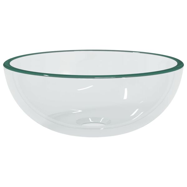 vidaXL Νιπτήρας Διάφανος 30 x 12 εκ. από Ψημένο Γυαλί