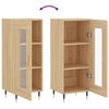 vidaXL Ντουλάπι Sonoma Δρυς 34,5x34x90 εκ. από Επεξεργασμένο Ξύλο