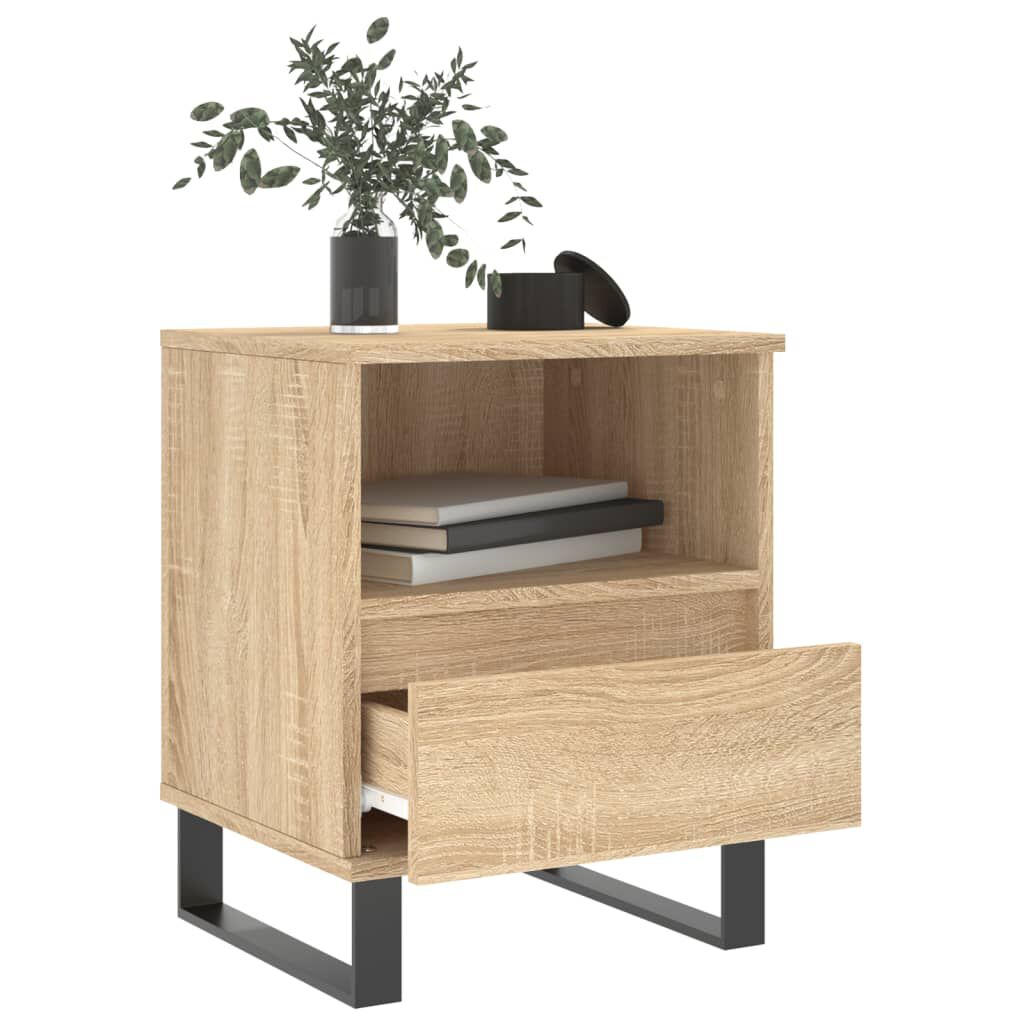 vidaXL Κομοδίνο Sonoma Δρυς 40 x 35 x 50 εκ. από Επεξεργ. Ξύλο