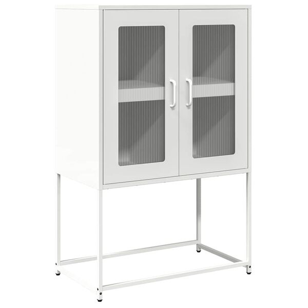 vidaXL Highboard Λευκό 68x39x107 cm Ατσάλι