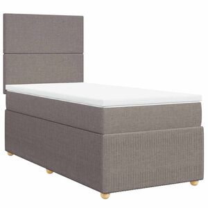 vidaXL &Kappa;&rho;&epsilon;&beta;ά&tau;&iota; Boxspring &mu;&epsilon; &Sigma;&tau;&rho;ώ&mu;&alpha; Taupe 80x200 &epsilon;&kappa;. &Upsilon;&phi;&alpha;&sigma;&mu;ά&tau;&iota;&nu;&omicron;