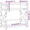 vidaXL Βάση Εκτυπωτή 2 Επιπέδων Καφέ Δρυς 40x20x40 εκ Επεξ. Ξύλο