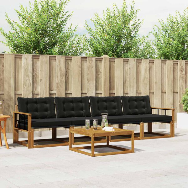 vidaXL &Sigma;&epsilon;&iota;&rho;ά &Kappa;&alpha;&nu;&alpha;&pi;έ &Epsilon;&xi;&omega;&tau;&epsilon;&rho;&iota;&kappa;&omicron;ύ &mu;&epsilon; &mu;&alpha;&xi;&iota;&lambda;ά&rho;&iota; 5 pcs &Phi;&upsilon;&sigma;&iota;&kappa;ό &kappa;&alpha;&iota; &Mu;&alpha;ύ&rho;&omicron;