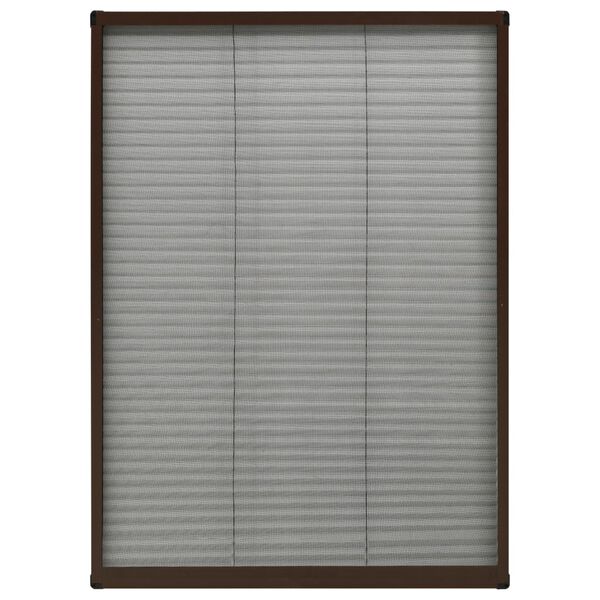 vidaXL Σήτα Παραθύρου Πλισέ Καφέ 80 x 120 εκ. από Αλουμίνιο