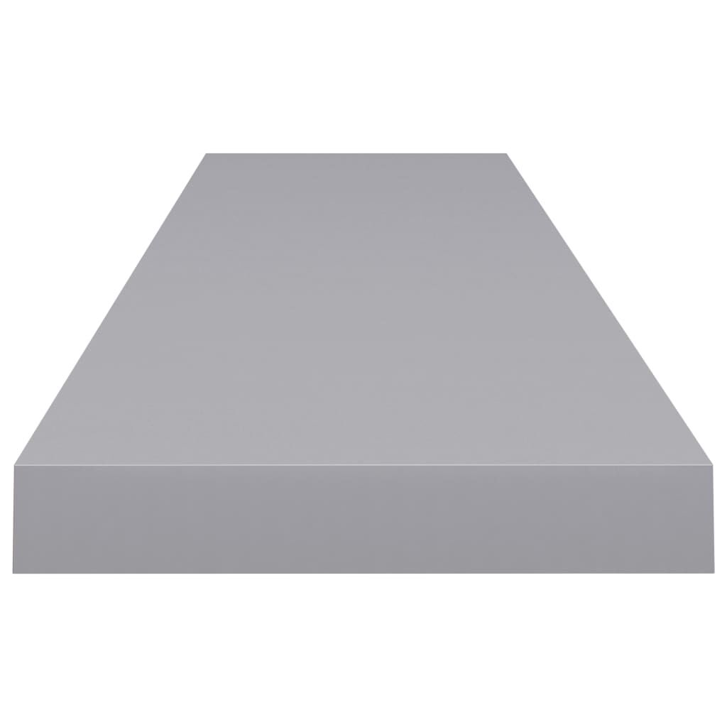 vidaXL Ράφια Τοίχου 2 τεμ. Γκρι 120x23,5x3,8 εκ. MDF