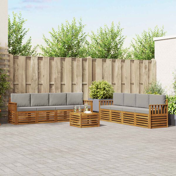 vidaXL &Sigma;&epsilon;&tau; &Kappa;&alpha;&nu;&alpha;&pi;έ 9 pcs &Phi;&upsilon;&sigma;&iota;&kappa;ό &kappa;&alpha;&iota; &Alpha;&nu;&omicron;&iota;&chi;&tau;ό &Gamma;&kappa;&rho;&iota; &Sigma;&tau;&epsilon;&rho;&epsilon;ό &Xi;ύ&lambda;&omicron; &Alpha;&kappa;&alpha;&kappa;ί&alpha;&sigmaf;