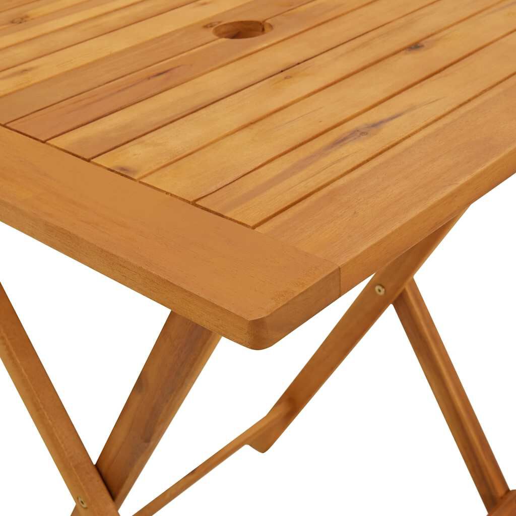 vidaXL Τραπέζι Κήπου Πτυσσόμενο 60 x 60 x 75 εκ. από Μασίφ Ξύλο Ακακίας
