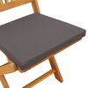 vidaXL Πτυσσόμενη Καρέκλα με μαξιλάρι 6 pcs Γκρι 49 x 57.5 x 92εκ