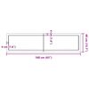 vidaXL Ράφι Τοίχου Ανοιχτό Καφέ 160x40x(2-6)εκ. Επεξ. Μασίφ Ξύλο Δρυός