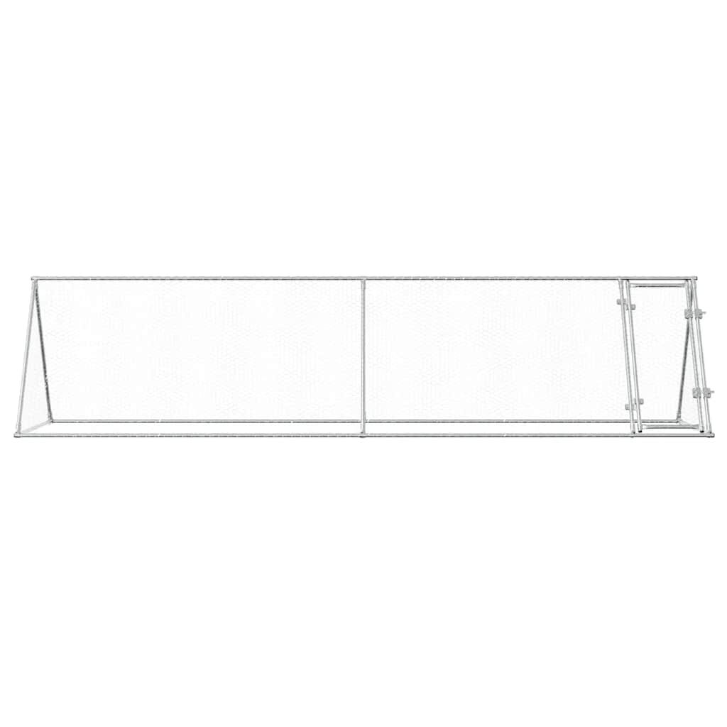 vidaXL Κοτέτσι - Κλουβί Ασημί 400x105x91 εκ. από Γαλβανισμένο Χάλυβα