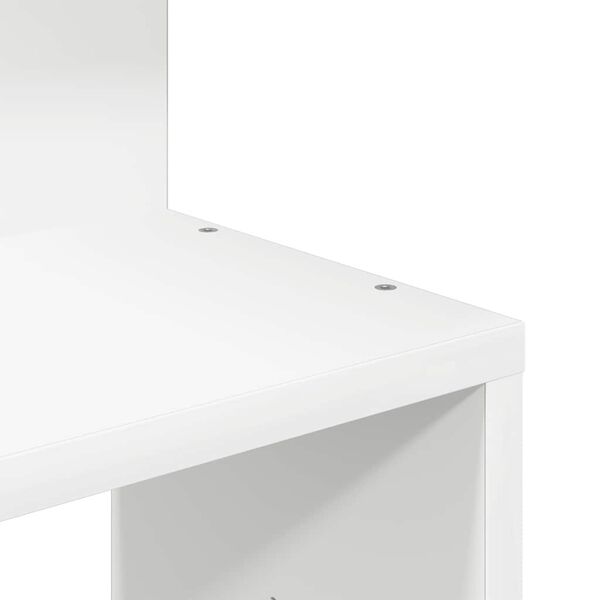 vidaXL Γωνιακή Ραφιέρα Τοίχου Λευκή 32x32x127,5 εκ. Μοριοσανίδα