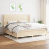 vidaXL &Kappa;&rho;&epsilon;&beta;ά&tau;&iota; Boxspring &mu;&epsilon; &Sigma;&tau;&rho;ώ&mu;&alpha; &Kappa;&rho;&epsilon;&mu; 200x200 &epsilon;&kappa;. &Upsilon;&phi;&alpha;&sigma;&mu;ά&tau;&iota;&nu;&omicron;