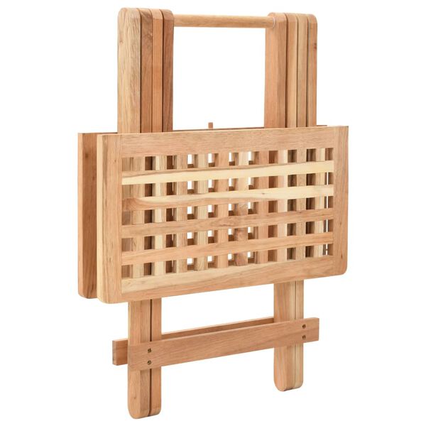 vidaXL Τραπέζι Βοηθητικό Πτυσσόμενο 50x50x49 εκ. Μασίφ Ξύλο Καρυδιάς