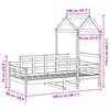 vidaXL Καναπές Κρεβάτι με Οροφή 90 x 200 εκ. από Μασίφ Ξύλο Πεύκου