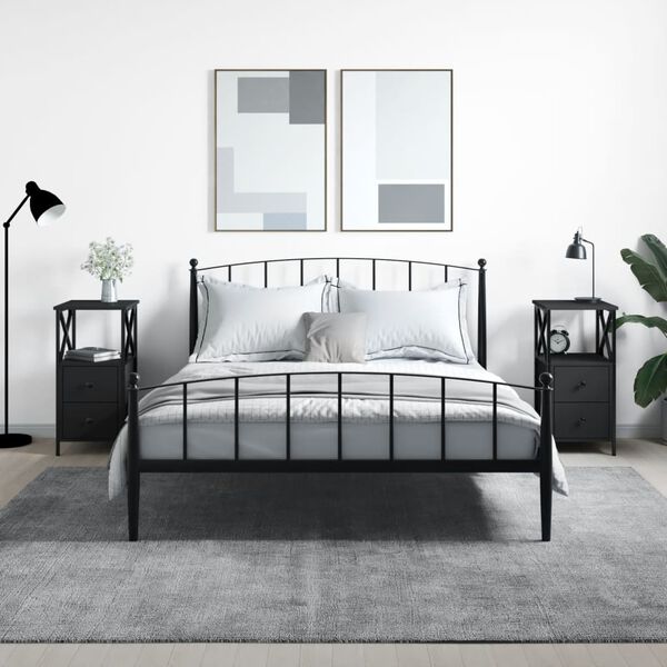 vidaXL &Kappa;&omicron;&mu;&omicron;&delta;ί&nu;&alpha; 2 &Tau;&epsilon;&mu;. &Mu;&alpha;ύ&rho;&alpha; 34 x 35,5 x 70 &epsilon;&kappa;. &alpha;&pi;ό &Epsilon;&pi;&epsilon;&xi;&epsilon;&rho;&gamma;&alpha;&sigma;&mu;έ&nu;&omicron; &Xi;ύ&lambda;&omicron;