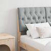 vidaXL Ταπετσαρισμένο κεφαλάρι Ανοιχτό γκρι 120 cm