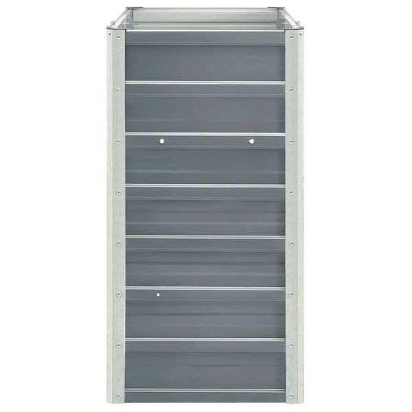 vidaXL Ζαρντινιέρα Υπερυψωμένη Γκρι 240x40x77 εκ. Γαλβανισμ. Χάλυβας
