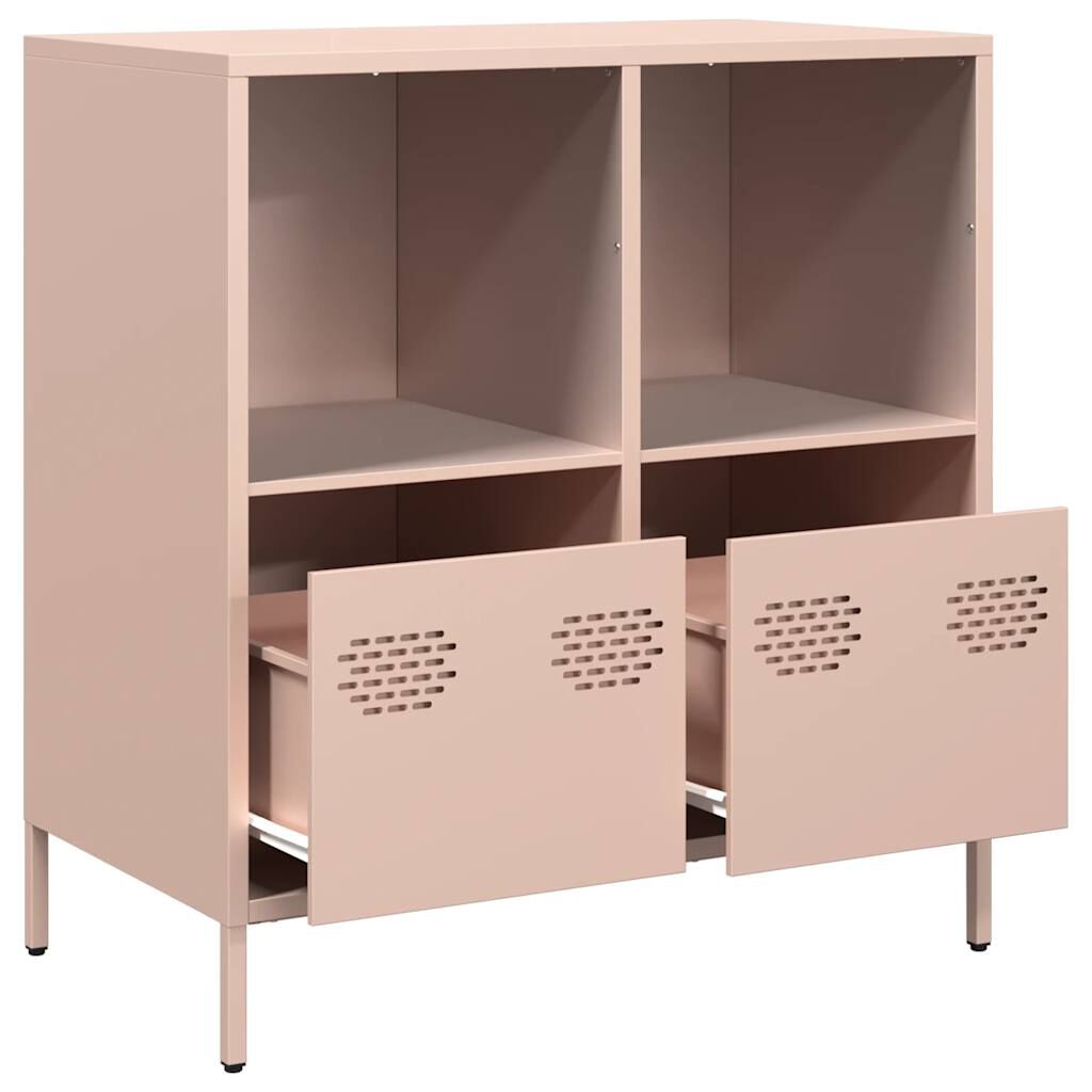 vidaXL Ντουλάπι Ροζ 68x39x73,5 εκ. από Χάλυβα Ψυχρής Έλασης