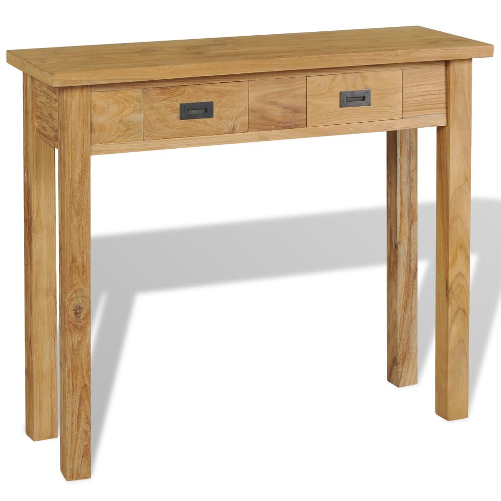 vidaXL Τραπέζι Κονσόλα 90 x 30 x 80 εκ. από Μασίφ Ξύλο Teak