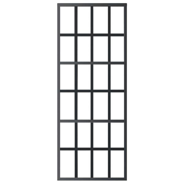 vidaXL Συρόμενη Πόρτα με Σετ Υλικού ESG Γυαλί & Αλουμίνιο 76 x 205 εκ.