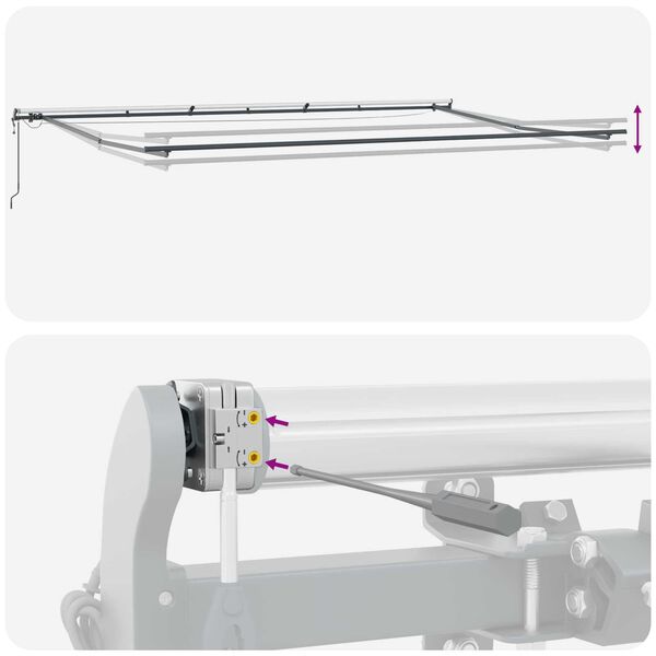 vidaXL Αυτοματική Ανασυρόμενη Τέντα με LED Πράσινη και Λευκή 600x300 εκ.