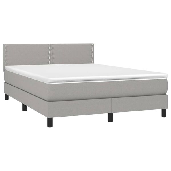 vidaXL &Kappa;&rho;&epsilon;&beta;ά&tau;&iota; Boxspring &mu;&epsilon; &Sigma;&tau;&rho;ώ&mu;&alpha; & LED &Alpha;&nu;.&Gamma;&kappa;&rho;&iota; 140x200 &epsilon;&kappa; &Upsilon;&phi;&alpha;&sigma;&mu;ά&tau;&iota;&nu;&omicron;