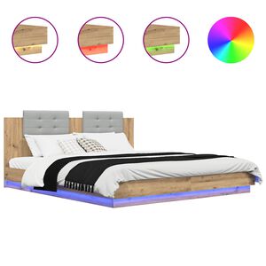 vidaXL &Kappa;&rho;&epsilon;&beta;ά&tau;&iota; &mu;&epsilon; &Kappa;&epsilon;&phi;&alpha;&lambda;ά&rho;&iota; Artisan Oak 200 x 200 cm &Epsilon;&pi;&epsilon;&xi;&epsilon;&rho;&gamma;&alpha;&sigma;&mu;έ&nu;&omicron; &xi;ύ&lambda;&omicron;